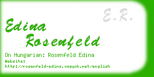 edina rosenfeld business card